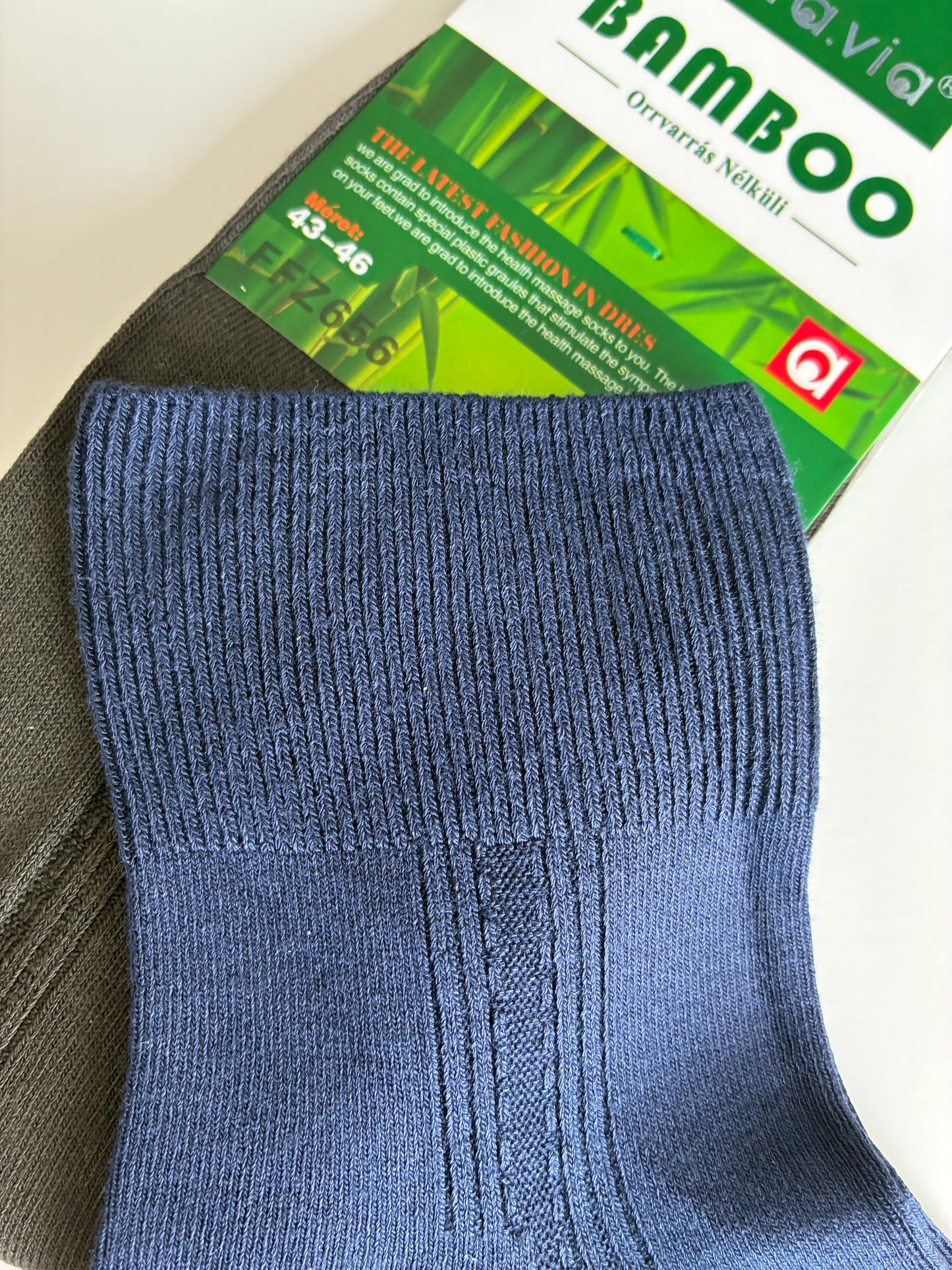 Herrasokkar Bamboo með lausu stroffi