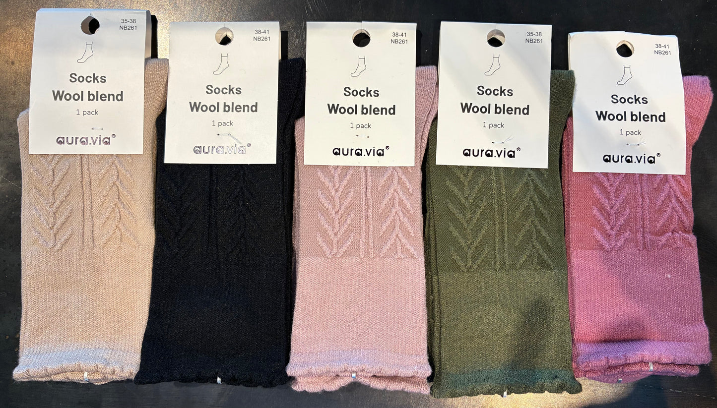 Dömusokkar ullarblanda