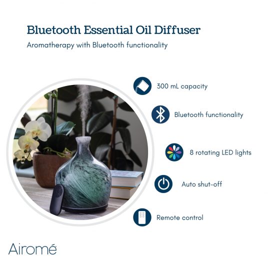 Ilmolíulampi með Bluetooth speaker.