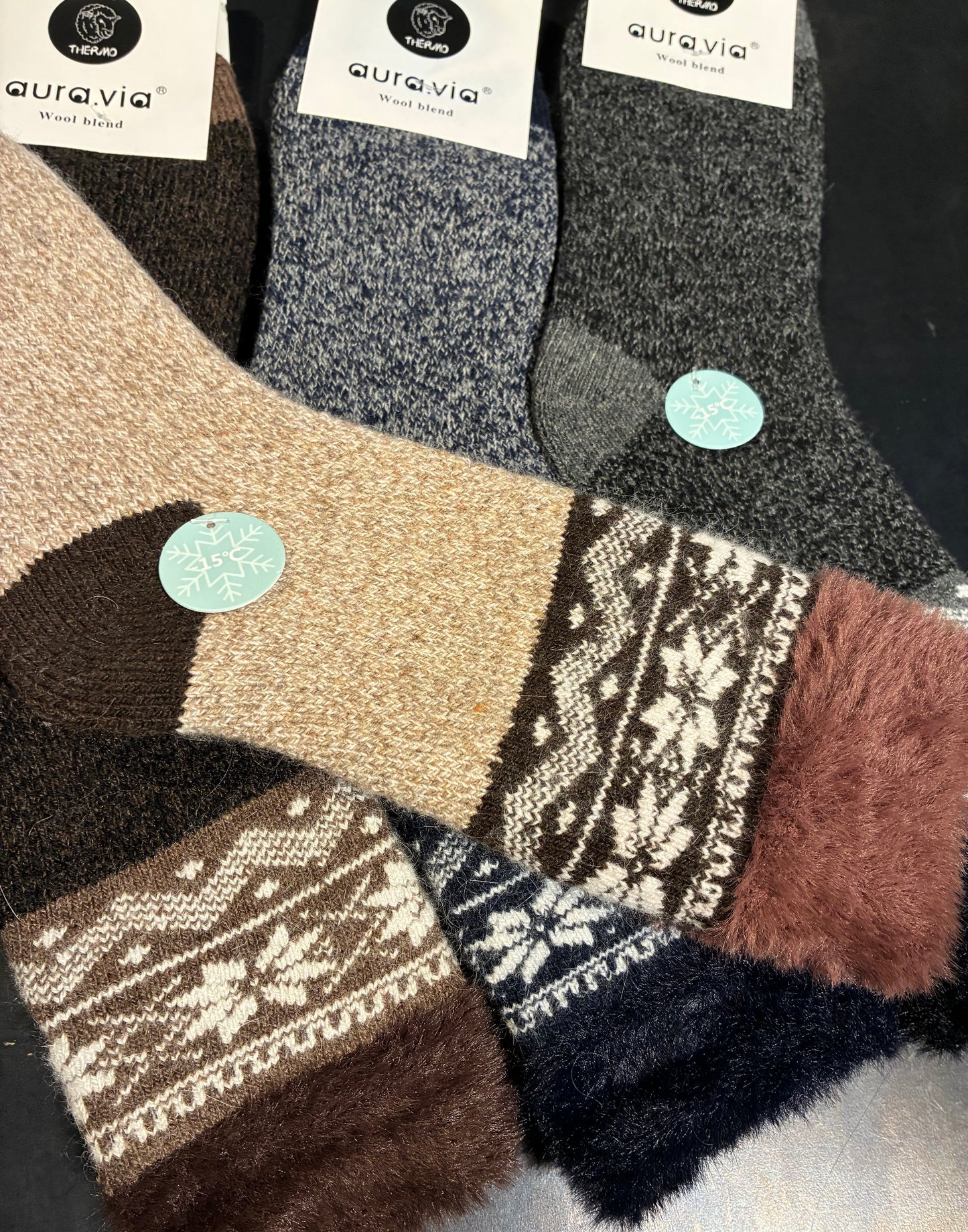 Herrasokkar þykkir með loði 39/42 & 43/46