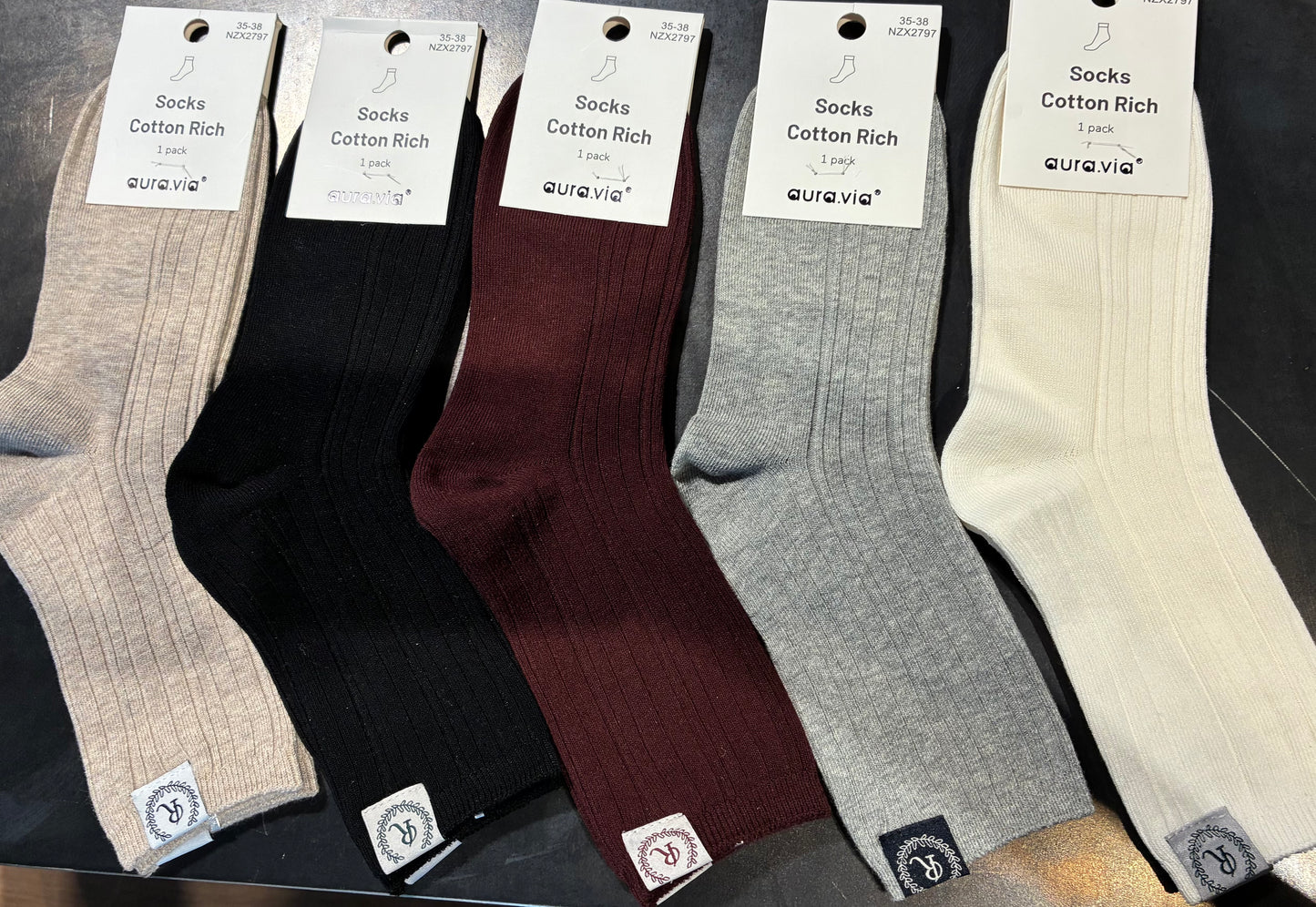 Dömusokkar Cotton 5 litir