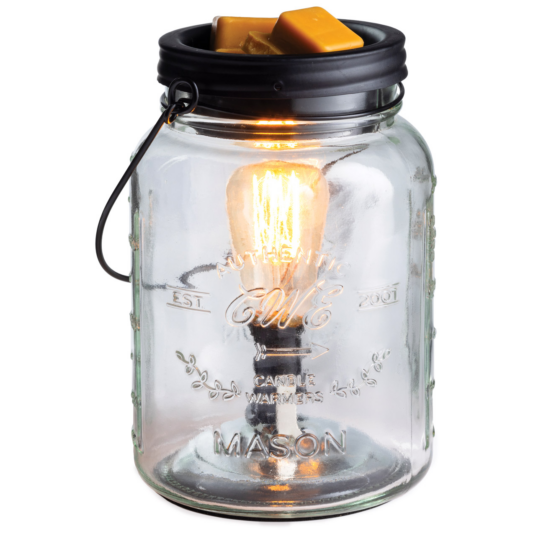 Lampi & vaxhitari Glass Mason jar NÝTT!