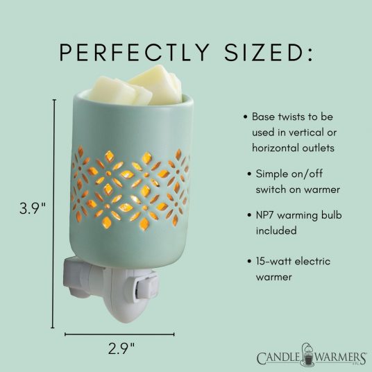 Vegglampi fyrir ilmvax. Soft Mint.