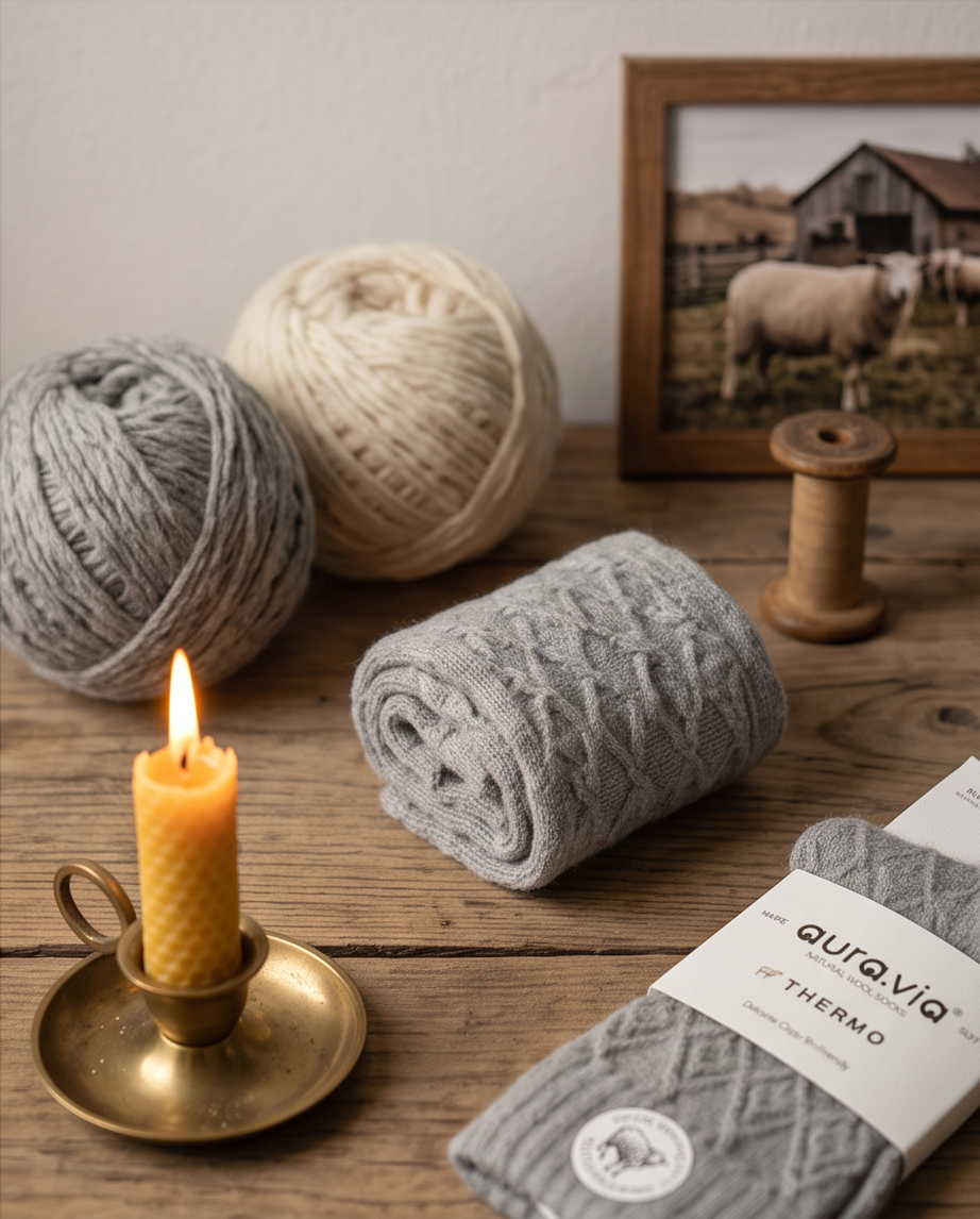 Dömusokkar 50% wool. 5 litir