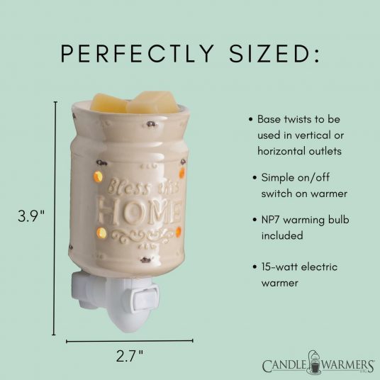 Vegglampi fyrir ilmvax Bless this home