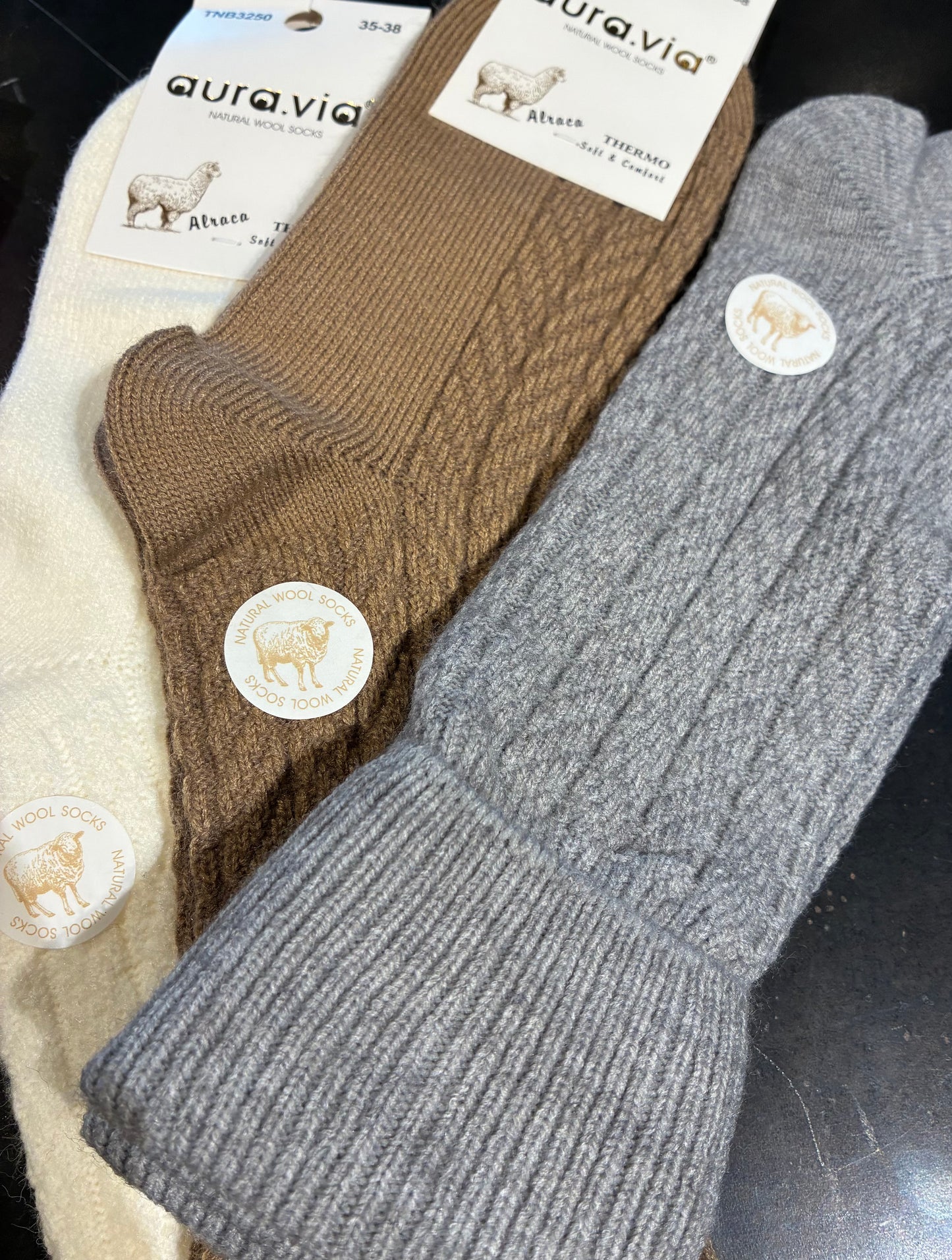 Hnéháir sokkar 35% alpaca. 35/38 & 38/41.