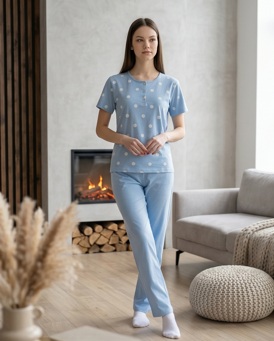 Náttföt stutterma S-XL