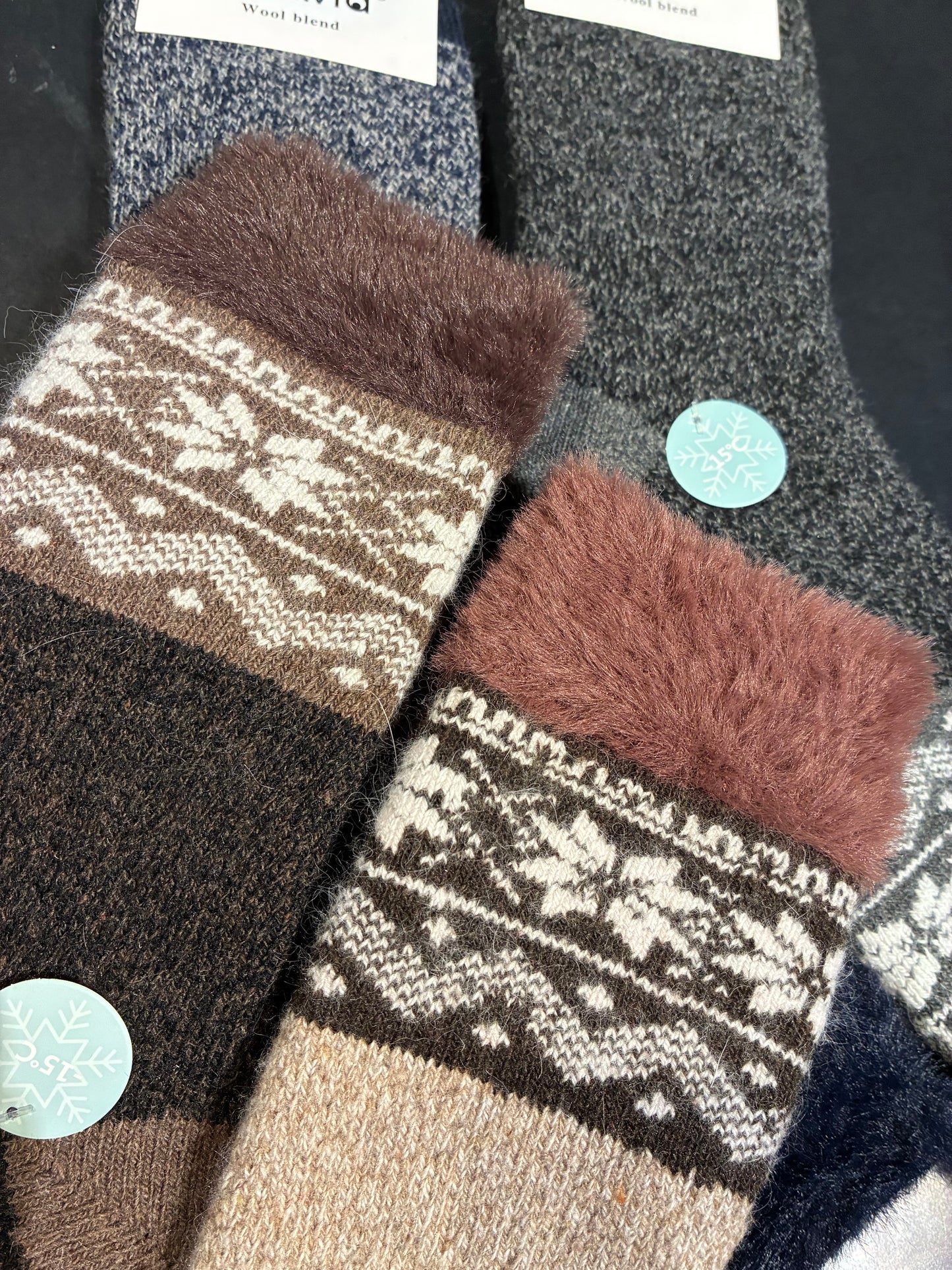 Herrasokkar þykkir með loði 39/42 & 43/46