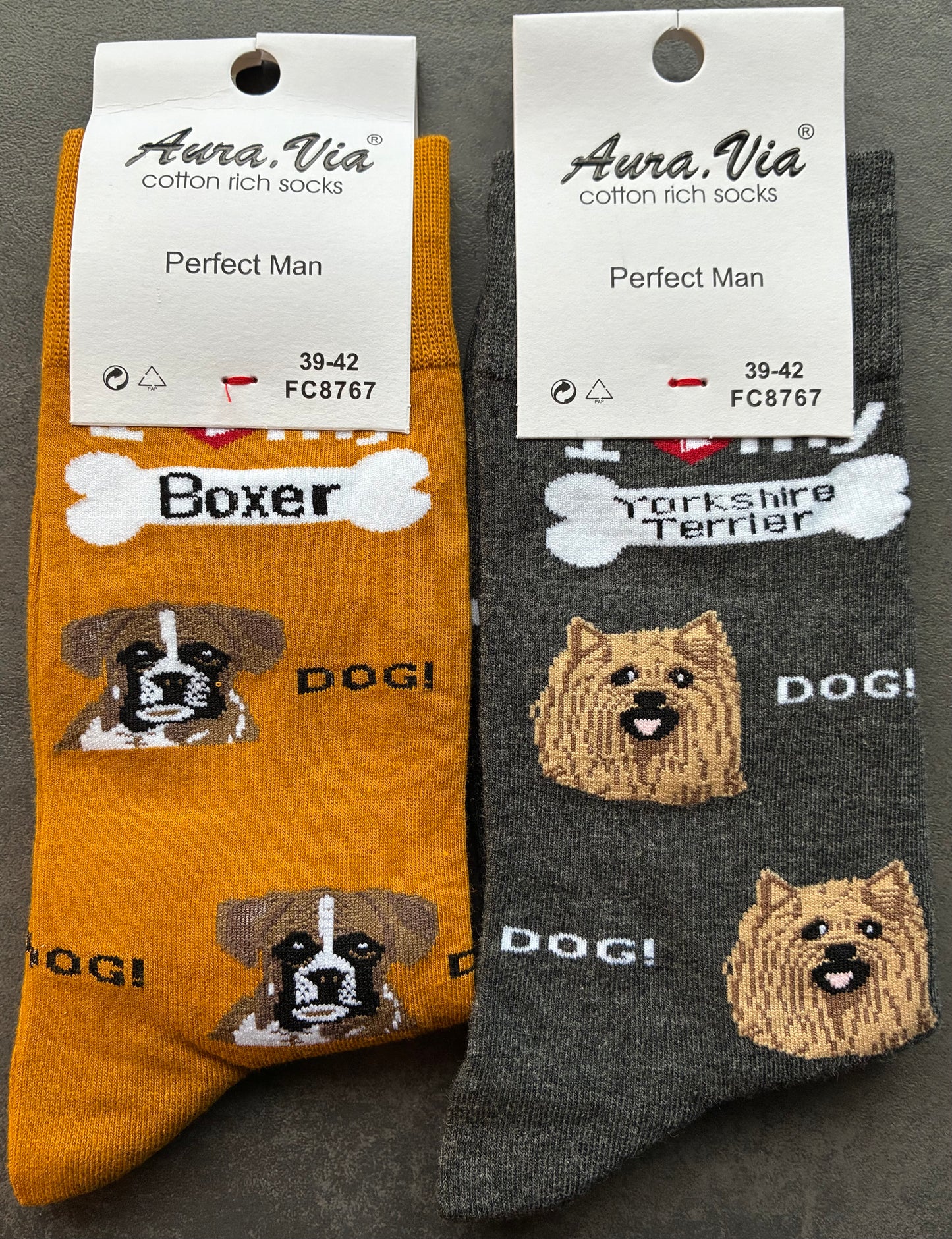 Sokkar með hunda myndum st 39-46