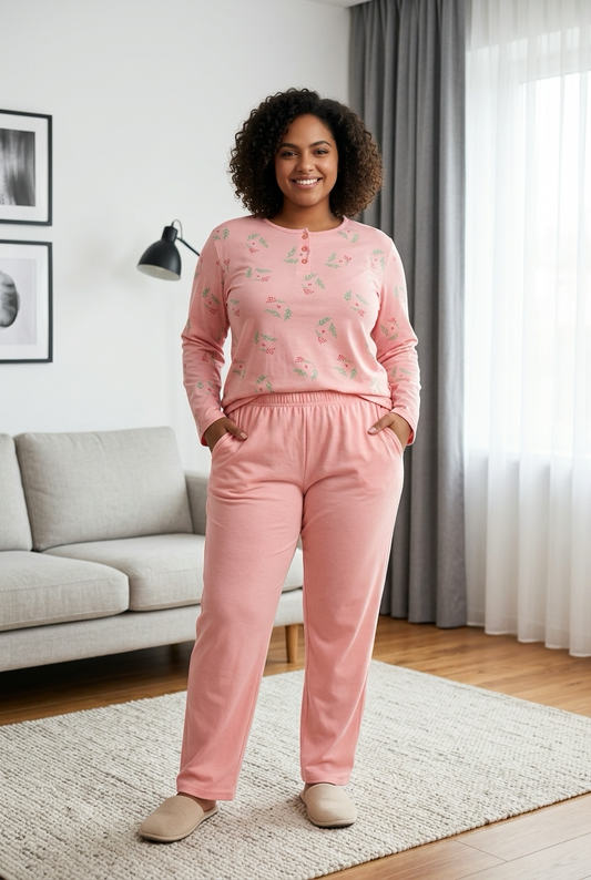 Náttföt langerma dömu S-XXL. 3 litir