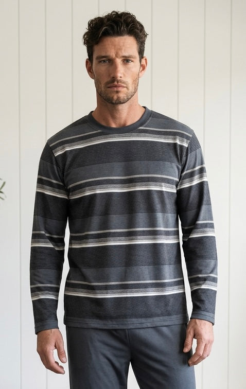 Herra náttföt bómull, 4 litir. M-3XL