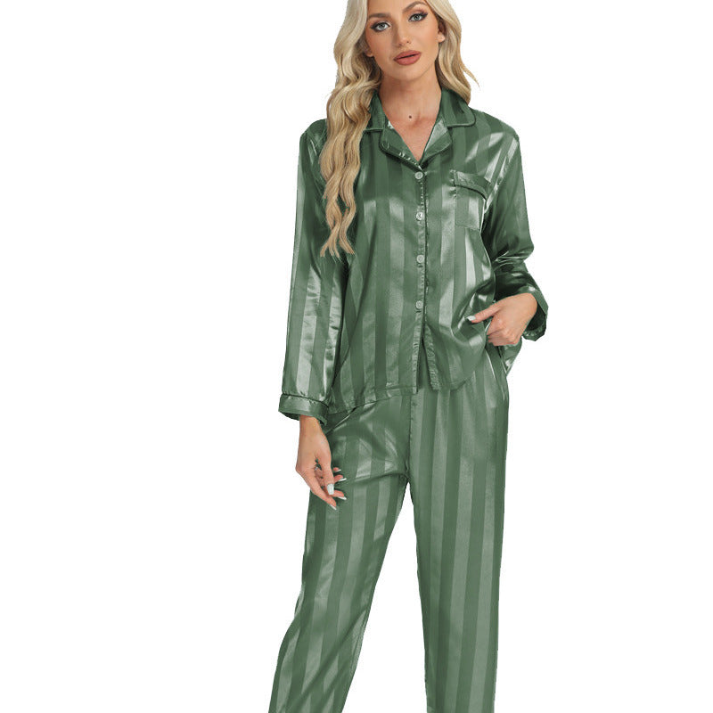 Náttföt satín röndótt M-XL. 6 Litir.