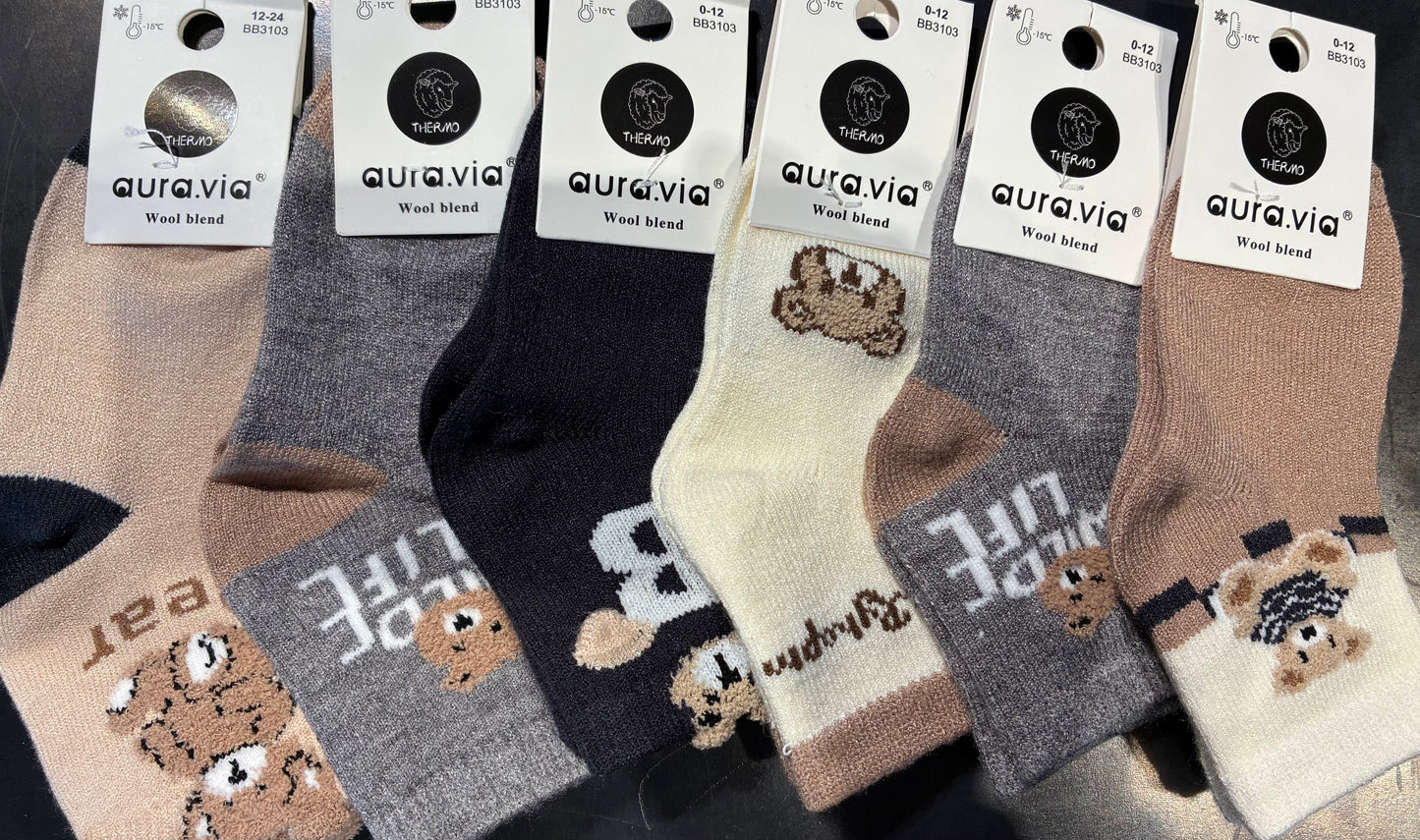 Alpaca barnasokkar 0-12m-12-24m.