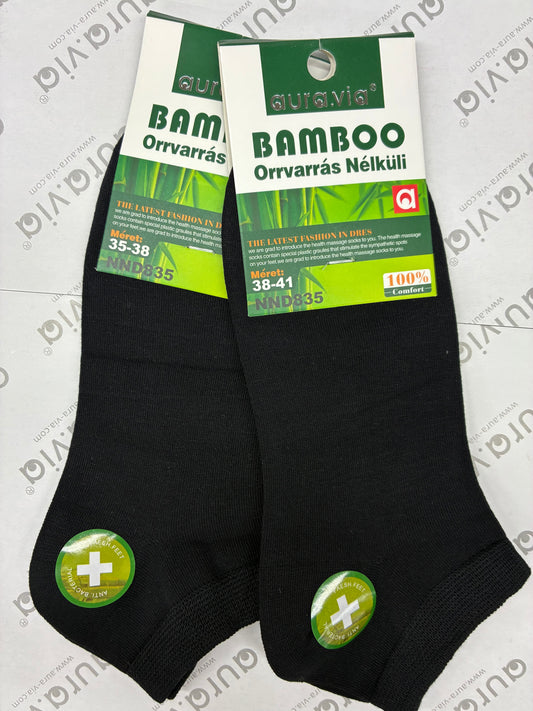 Bambus ökklasokkar svartir 35/38 & 38/41