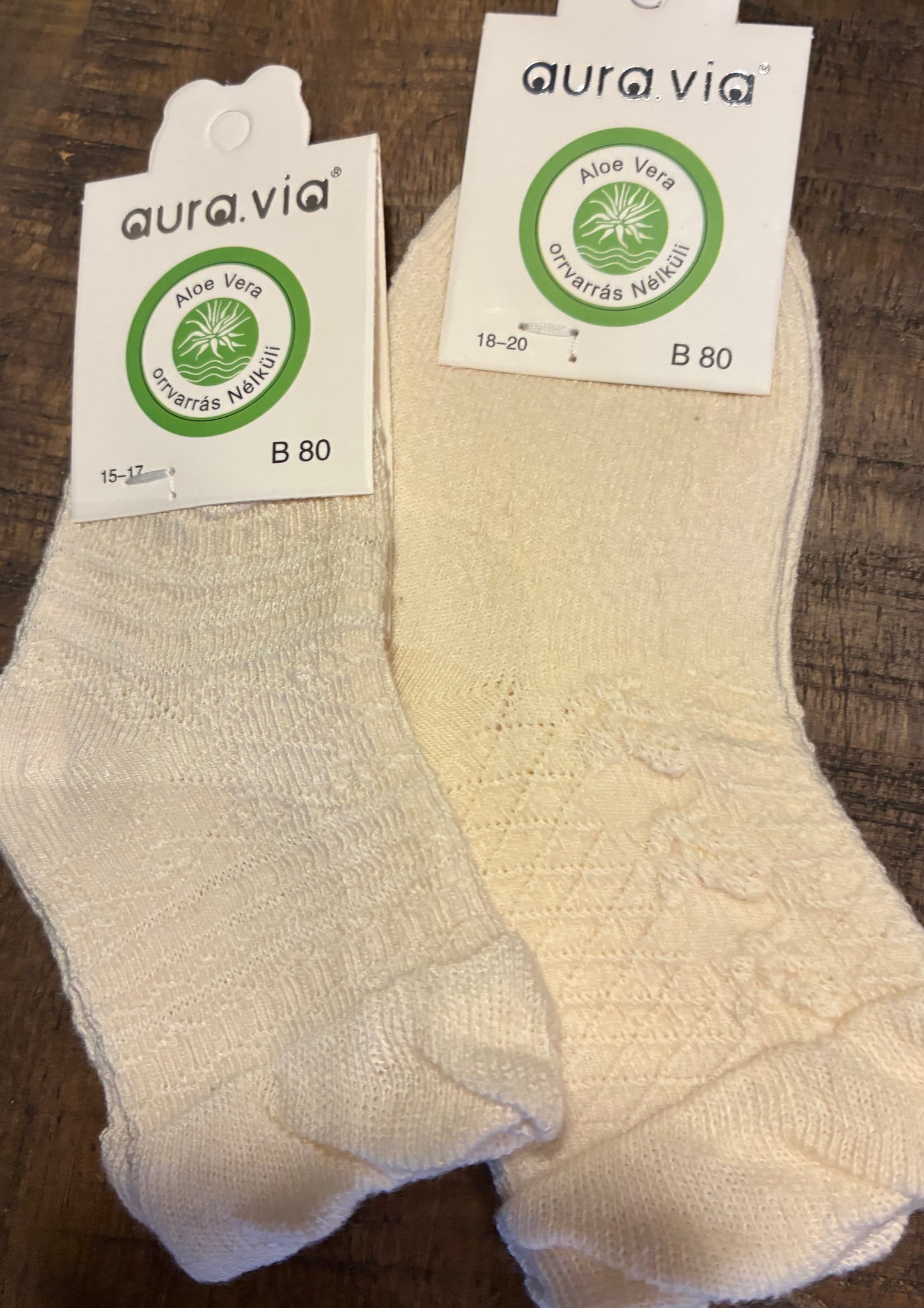 Ungbarnasokkar úr hreinni bómull st 15-23