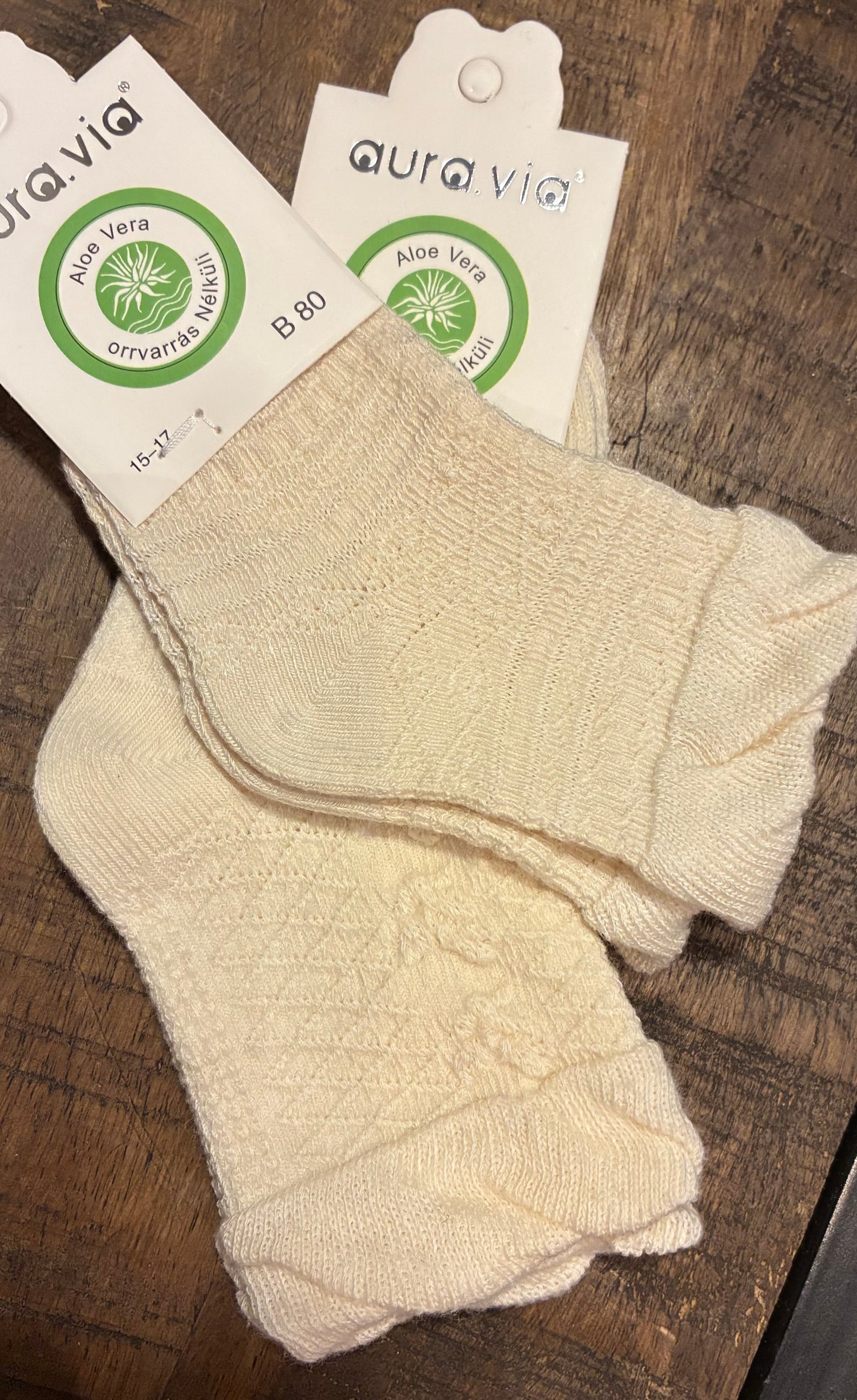 Ungbarnasokkar úr hreinni bómull st 15-23