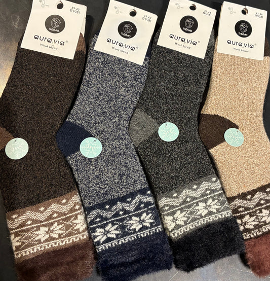 Herrasokkar þykkir með loði 39/42 & 43/46