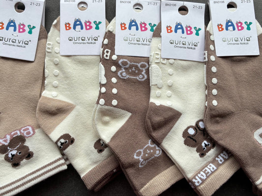 Barnasokkar með gúmmídoppum, alpaca st 15-23