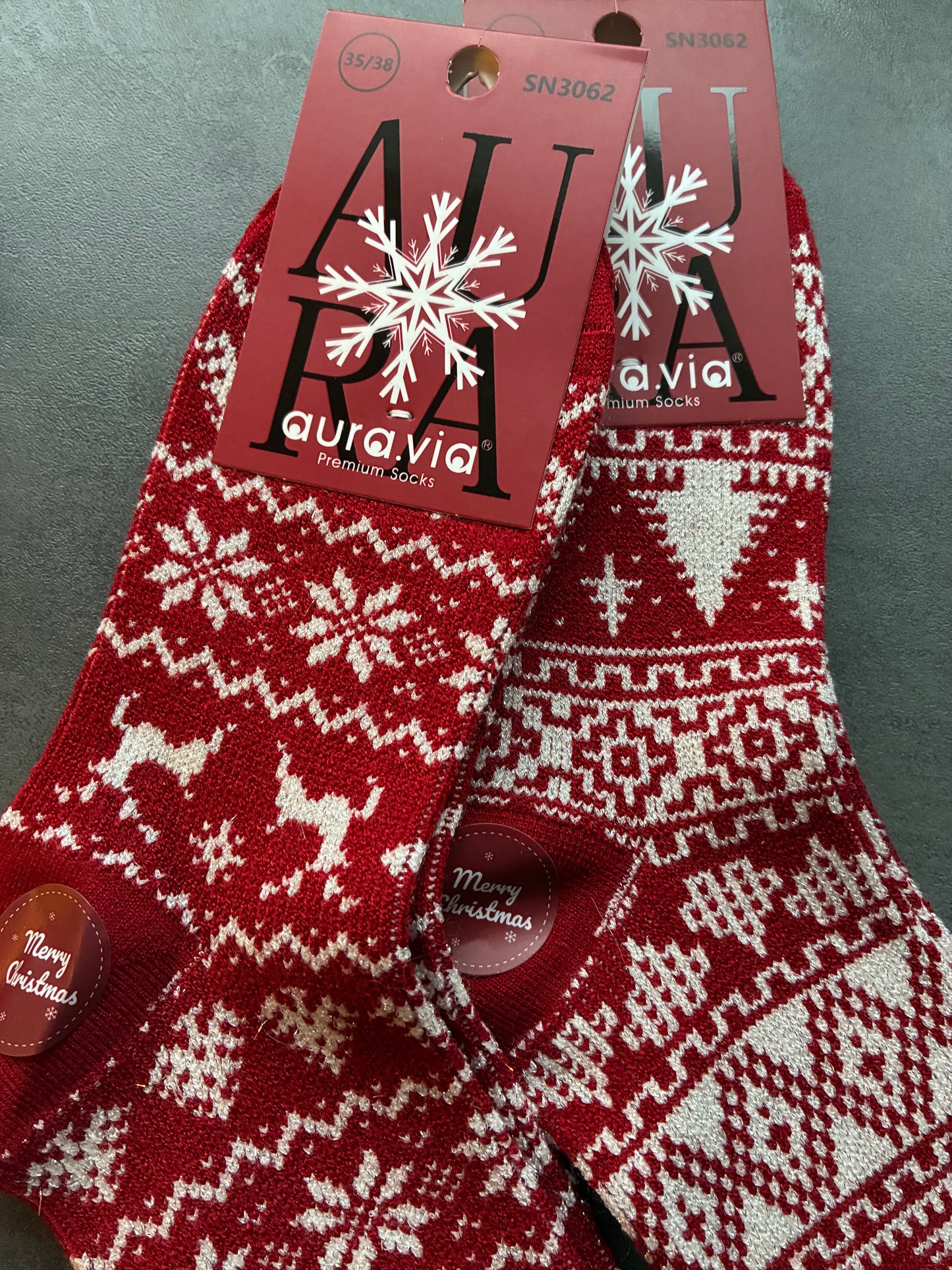 Jólasokkar dömu með glitter mynstri